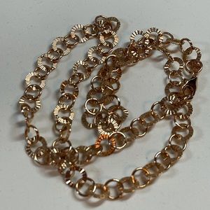 Bronze Rose Tone 19” Necklace